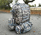 Рюкзак тактичний 55 л Піксель Матеріал: Оксфорд 600D, знімні 3 підсумки, 53х35х22 см, фото 4