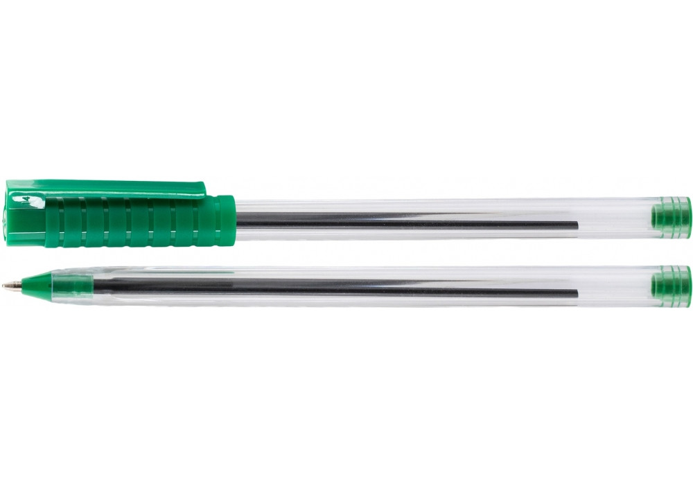 Ручка кулькова OPTIMA HYPE T 1,0 mm.O15694 Корпус прозорій, пише зелений