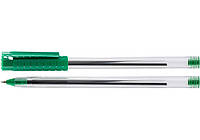 Ручка шариковая OPTIMA HYPE T 1,0 mm.O15694 Корпус прозорий, пишет зеленым