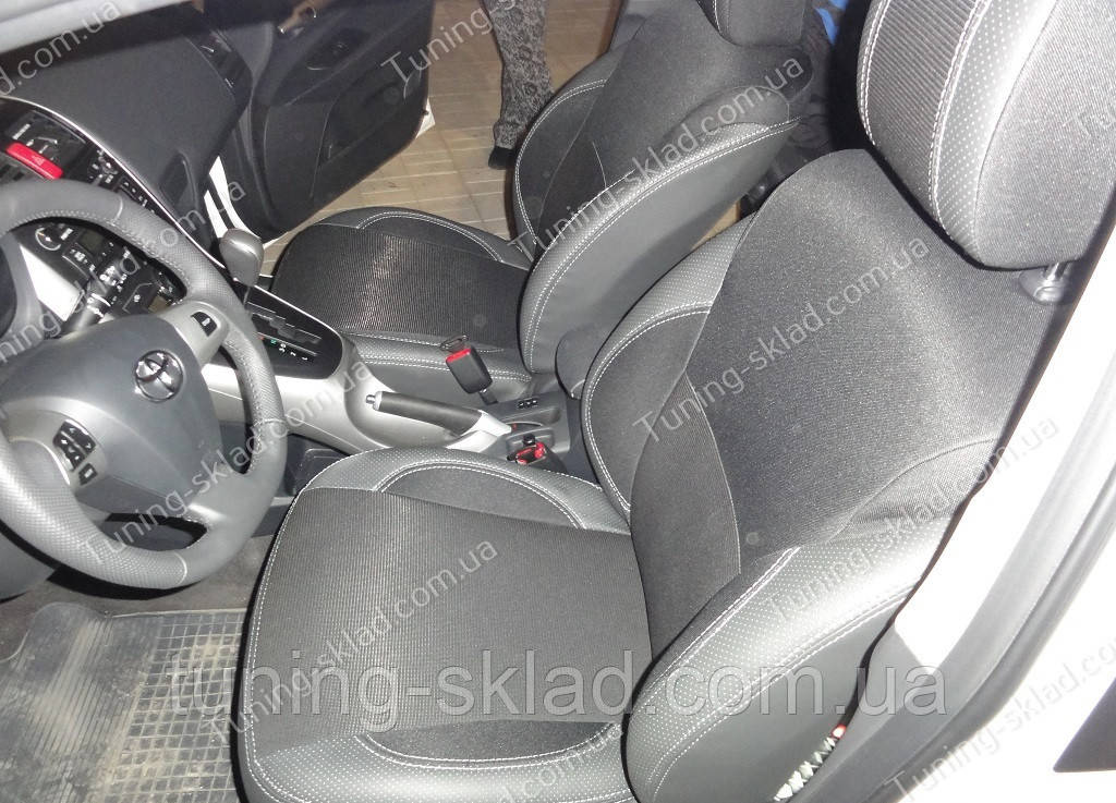 Чохли на сидіння Тойота Ауріс (чохли з екошкіри Toyota Auris стиль Premium), фото 1