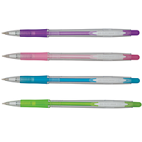 Ручка шариковая автоматическая CRYSTAL, PASTEL, 0,7 мм,BM.8210 пласт.корпус, рез.грип, синие чернила