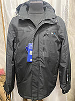 Куртка чоловіча демісезонна батал 60-68, чорного кольору