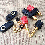 Гніздо акустичне banan, подвійне, монтажне на панелі, пластик, фото 3