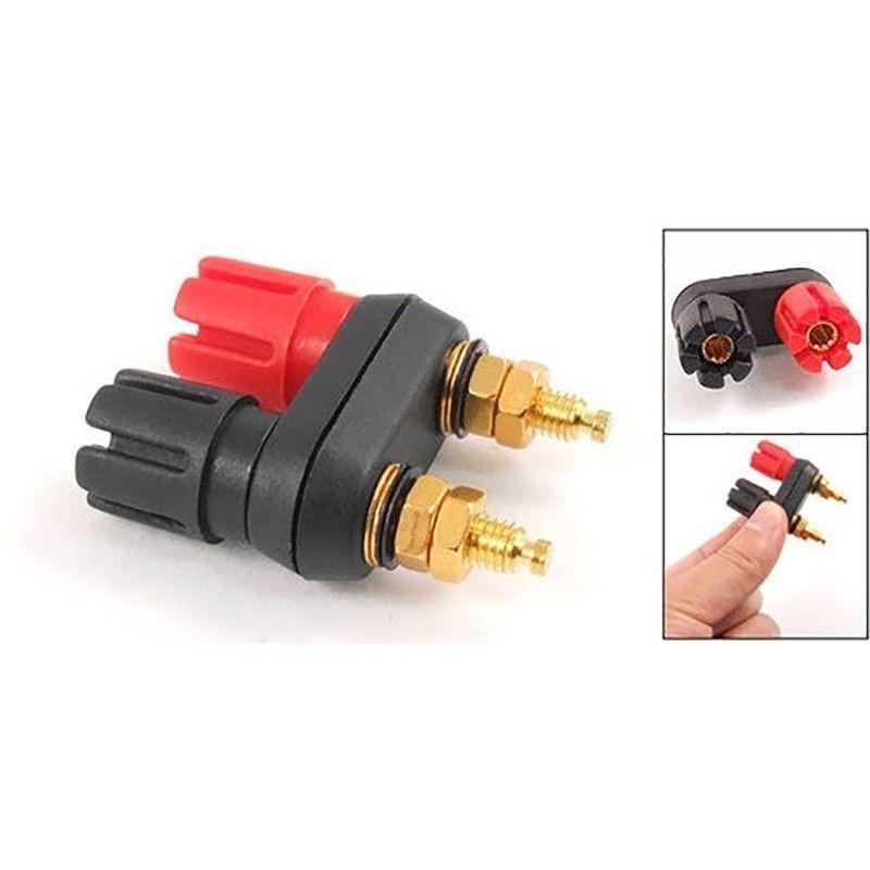 Гніздо акустичне banan, подвійне, монтажне на панелі, пластик, фото 1