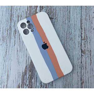 Веселковий Чохол З Закритою Камерою Rainbow Silicone Case для iPhone 13 Pro Колір №1
