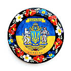 Магніт герб України на тлі прапора, 82*5 мм