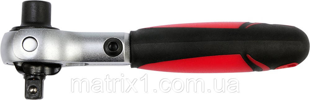 Тріскачка YATO: квадрат 1/4", L = 115 мм, 72T, обертова головка YT-03311, фото 1