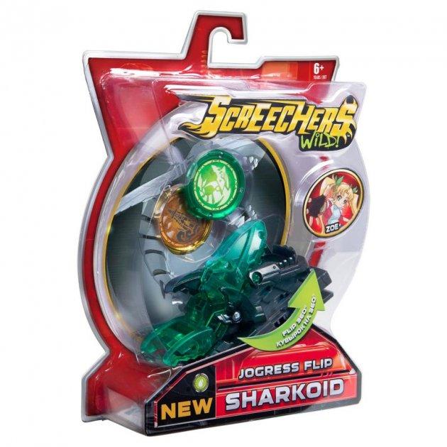 Машинка-трансформер Screechers Wild Sharkoid L1 Дикий Скрічер Шаркоїд (Лінійка 5) Акула, фото 1