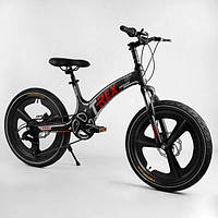 Спортивный велосипед Corso T-REX колеса 20 дюймов , литые диски, магниевая рама, черный с красным