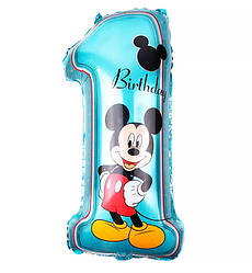 Куля Цифра Міккі Маус "1" (70 см), якісний матеріал