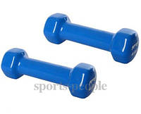 Гантели для фитнеса Profi MS 0289, виниловые 2 шт., по 0.5 кг, разн. цвета голубой