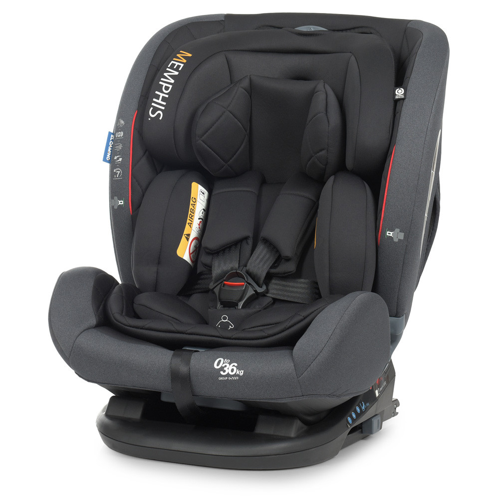 Дитяче універсальне автокрісло EL CAMINO ME 1093 MEMPHIS Shadow Black Isofix 0-36 кг
