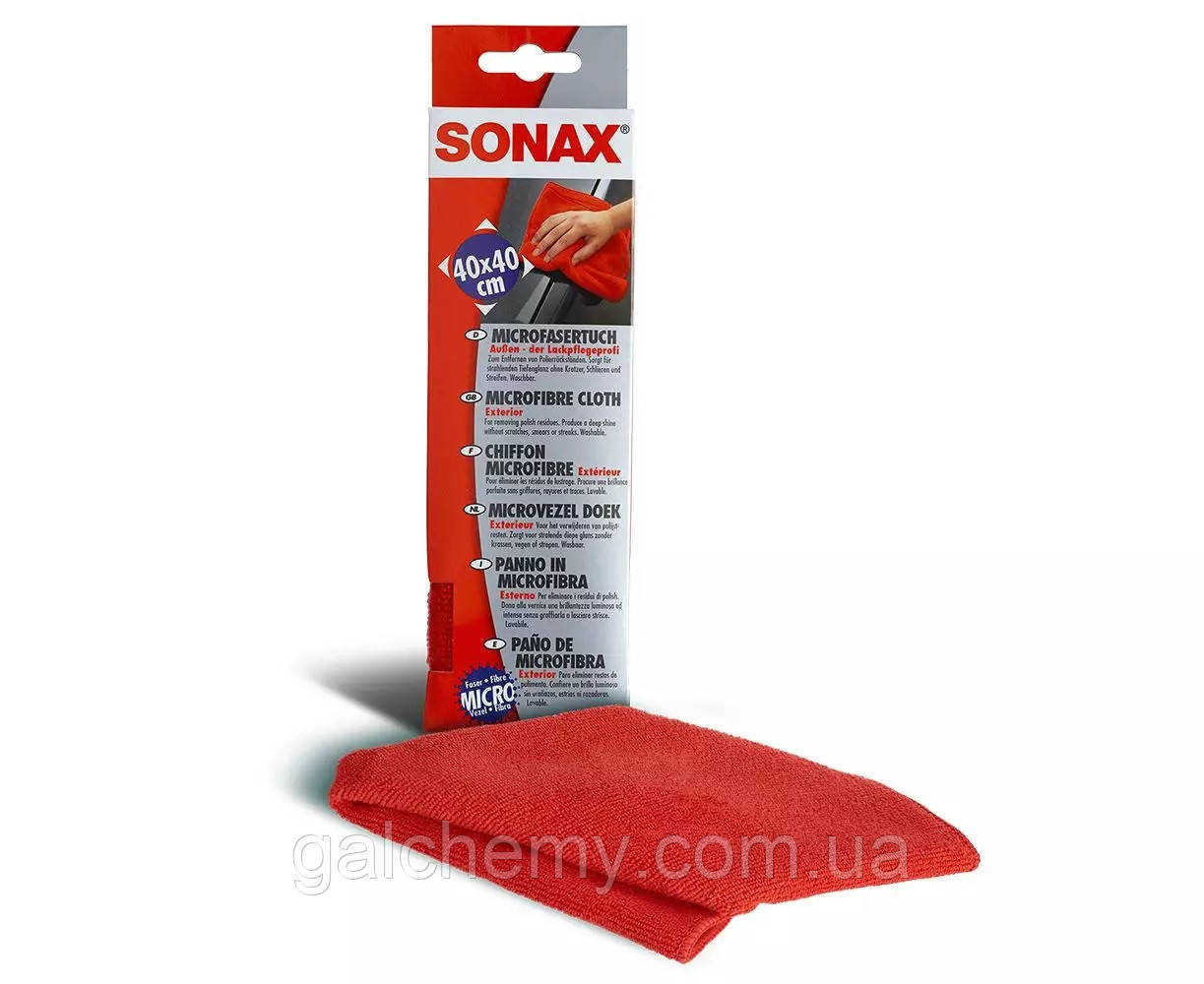 Серветки для кузова 40х40 см Microfasertuch Außen ТМ SONAX