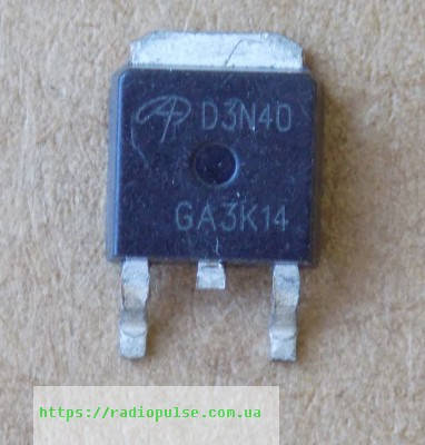 Купить Полевой транзистор AOD3N40 оригинал ( D3N40 , STD3NK40 , 3N40 ...