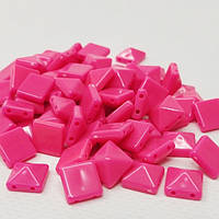 Бусины пластиковые пирамидка 5х10мм - 10 гр, цвет розовый
