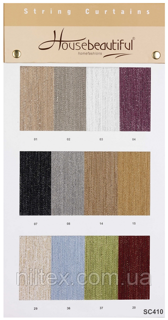 Нитяні штори з люрексом. Код: SC410 (150*300), фото 1