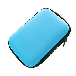 Чохол для навушників Infinity Solid Case Mini Zippered Round Black Blue