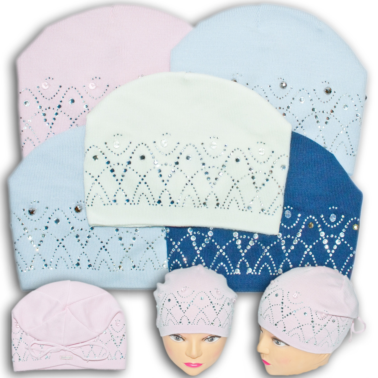 ОПТ Шапочка в'язана, виробник Польща, модель BF146/0 (5 шт./паковання), фото 1