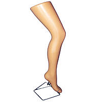 Манекен женская нога под чулок на подставке телесного цвета