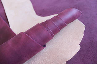 Натуральна шкіра "Крейзі Хорс", товщина - 1.5 мм, колір - фіолетовий, артикул СК 2094