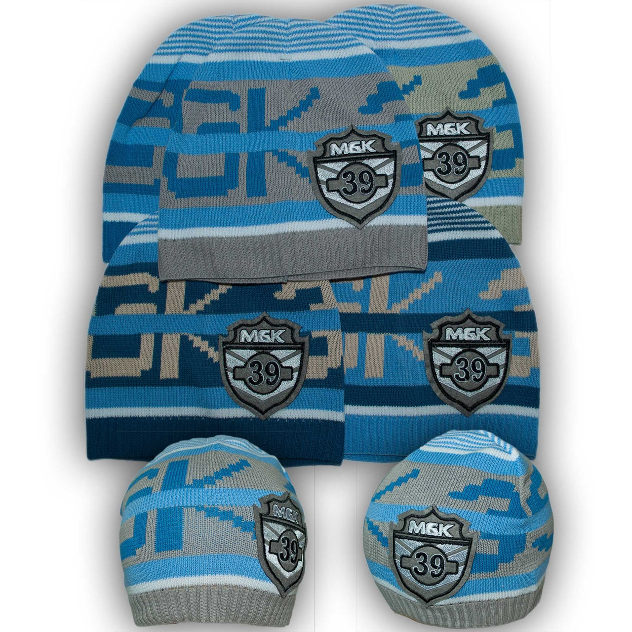 ОПТ Шапочка в'язана для хлопчиків, виробник Польща, модель W 3 (5 шт./паковання), фото 1