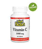 Natural Factors, Витамин С, 1000 мг, с биофлавоноидами и шиповником, 90 таблеток