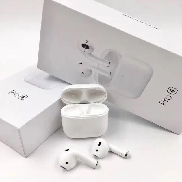 Бездротові навушники airpods pro 4, bluetooth навушники air pro 4 tws, білі навушники