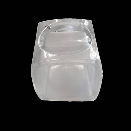 Скляний плафон для світильника прозоро-білий, фото 2