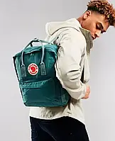 Рюкзак канкен kanken fjallraven школьный, для планшета сумка | портфель | ранец c ручками 16л Зеленый