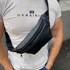 Сумка на пояс із натуральної шкіри чоловіча жіноча сумка бананка на груди стильна компактна