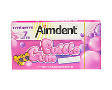 Жувальна гумка з смаком тутті-фрутті Aimdent BUBBLE GUM TUTTI FRUTI, 7 шт/уп