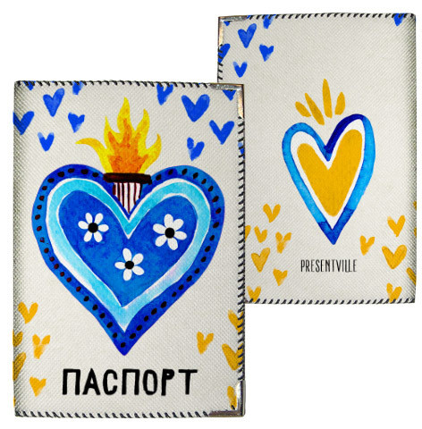 Обкладинка на паспорт Серце України (тканина), фото 1