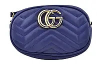 Женская сумка на пояс и плечо Gucci Синяя
