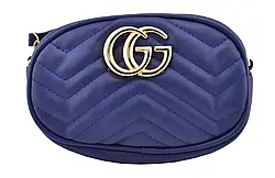 Жіноча сумка на пояс і плече Gucci Синя