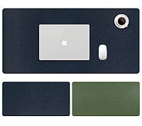 Двусторонний коврик для рабочего компьютерного стола - Синий/зеленый