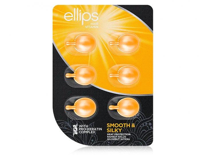 Вітамінні капсули для волосся Ellips «Бездоганний шовк» Smooth & Silky With Pro-Keratin Complex 6 шт, фото 1