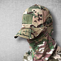 Мужская тактическая камуфляжная кепка пиксель ВСУ 5.11 Tactical мультикам с люверсами для вентиляции