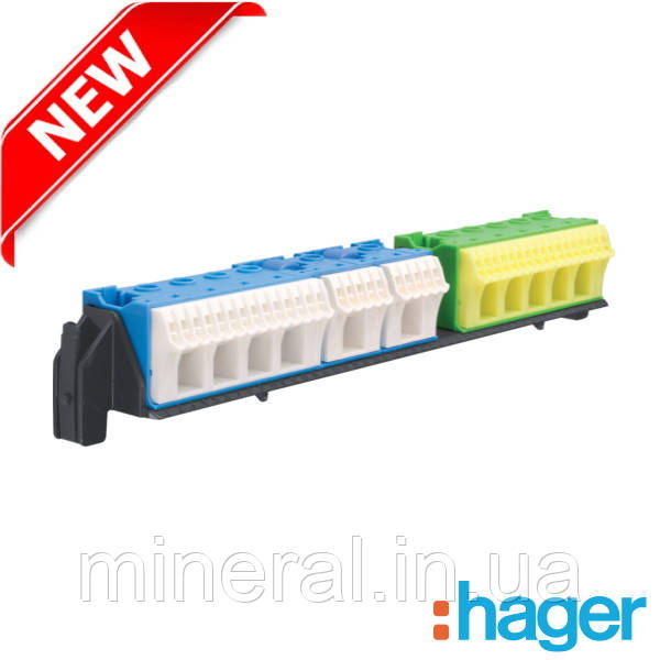Утримувач з клемами PE/N: 21xN+20xPE / 5xN+6xPE Hager / Для щитів серії Volta, VU48UA / VU60UA