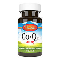 Коензим Q10, 200 мг, CoQ10, Carlson, 30 гелевих капсул
