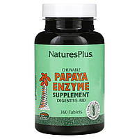 Ферменты Папайи, Chewable Papaya Enzyme Supplement, Natures Plus, 360 жевательных таблеток