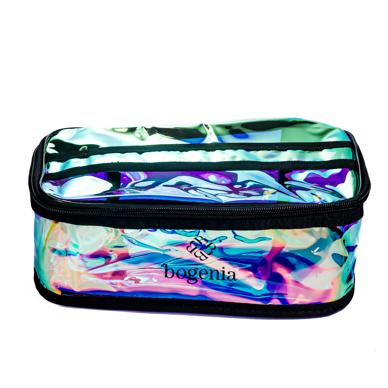 Косметичка прозора з ручкою Bogenia Holographic, фото 1