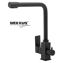 Змішувач для кухні Mixxus KUB-021 Чорний з виходом для питної води, фото 3