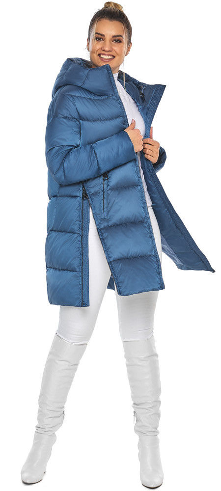 Куртка аквамаринова жіноча з косими кишенями модель 51120 р - 52 (XL), фото 1
