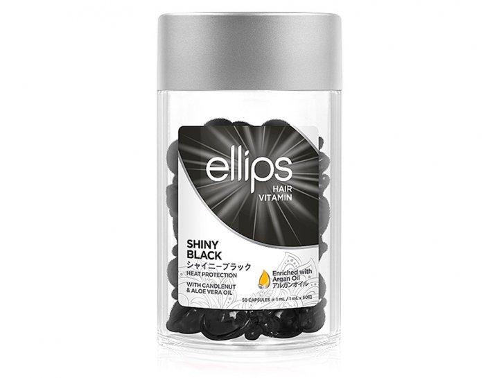 Вітамінні капсули для волосся Ellips "Нічне сяйво" Shiny Black With Candlenut & Aloe Vera Oil 50 шт