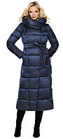 Трендова куртка жіночий колір синій оксамит модель 31056 р - ЗАЛИШИВСЯ ТІЛЬКИ 40(3XS)