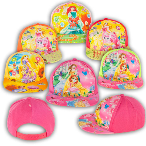 ОПТ Кепка для дівчаток реперка з прямим козирком "Disney Princess" N 047_1 (5шт/паковання), фото 1
