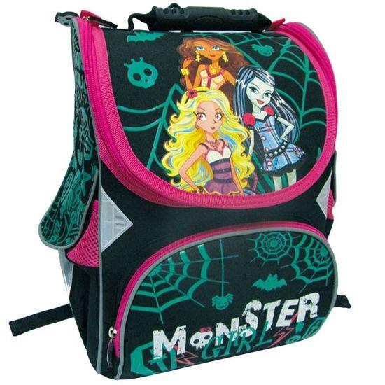 Рюкзак шкільний ортопедичний "Monster girl" 13,5" зі світловідбивачами 3 відділення, фото 1