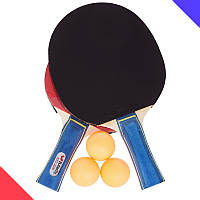 Набір ракеток для настільного тенісу (пінг понга) 2 ракетки + 3 м'ячі + чехол (MR) (A/S)