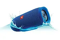 Блютуз колонка JBL Charge 3 с 2-мя динамиками, AUX, USB, SD, FM и Bluetooth 21,3*8,8см Синяя