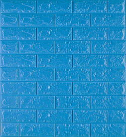 Самоклеюча декоративна 3D панель під синю цеглу 700x770x7 мм